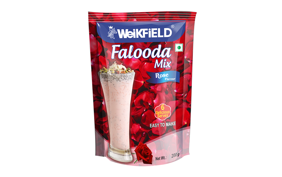 Weikfield Falooda Mix Rose Flavour   Pack  200 grams